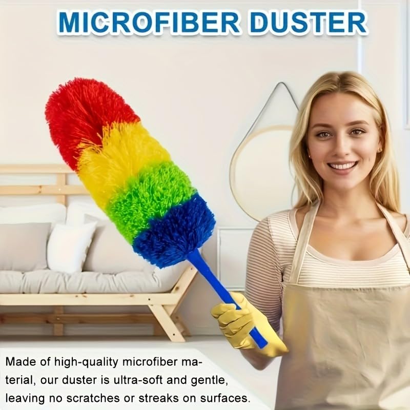 Colorful Electrostatic Dust Remover - Magic Cleaning Tool for Home, Sofa, and Furniture - No Required, Resin Head with Plastic Handle, Multi-Surface Use, Suitable for Bedrooms - view 2