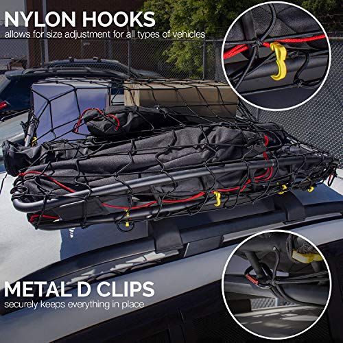 50971A 4'x6' Super Duty Cargo Net, Bungee Net with 16 Detachable Hooks and 4 Carabiners, 4"x4" Mesh for Protecting Small Items, SUV, ATV/UTV, RV, Pickup Truck Bed and Trailer - view 7