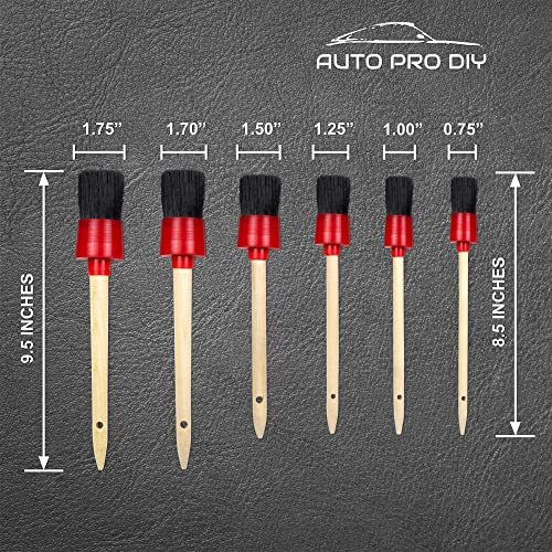 11 Piece Car Detailing Kit Set - Car Wheels, Exterior, Interior Cleaning Detail Supplies - Boars Hair, Stainless Steel Wire, Duster Brushes - view 2