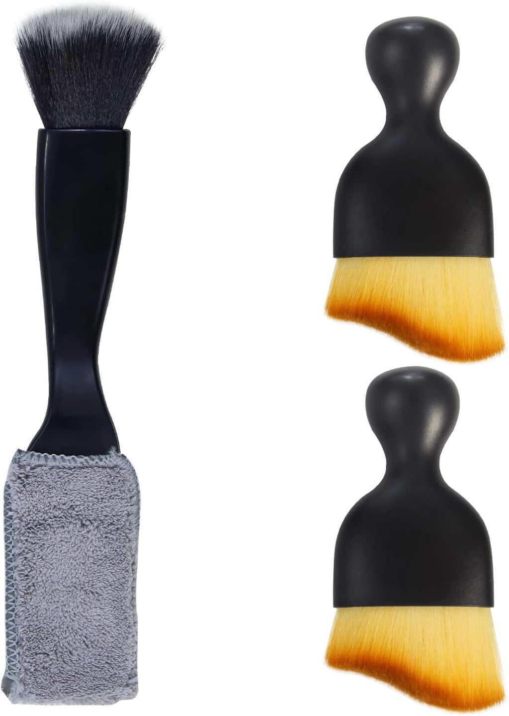 3 PCS car interior detail dust brush, soft car interior detailing kit tools, dash duster brush for auto, truck, SUV, RV interior cleaning