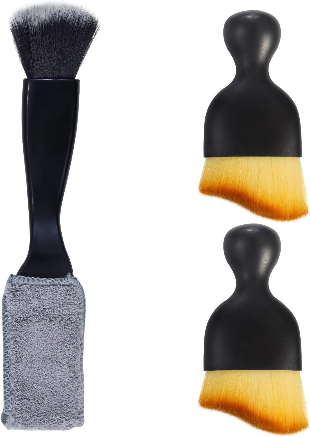 3 PCS car interior detail dust brush, soft car interior detailing kit tools, dash duster brush for auto, truck, SUV, RV interior cleaning