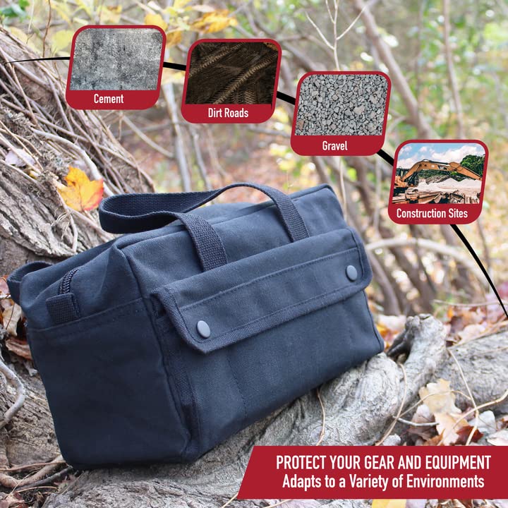 GI Style Mechanics Tool Bag, Heavy-Duty Canvas Tool Storage - view 3