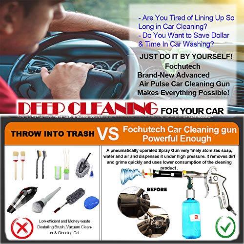 Car Cleaning Kit, Car Cleaning Gun, Car interior Cleaner, Pneumatic Car Wash Gun Spray Gun, Car Detailing Kit, Dust Remover/Upholstery Cleaner, Car Care Essentials (1/4'' NPT Air Plug) - view 2