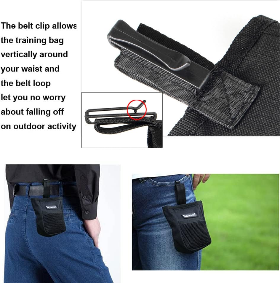 2 Pcs Dog Treat Pouch Pet Trainning Waist Bag Portable Food Snack Small Item Storage Holder Bag Hook Design Pet Training Reward Pouch Bait Sack Mini Doggie Puppy Bird Snack Carrier Container Pockets - view 4