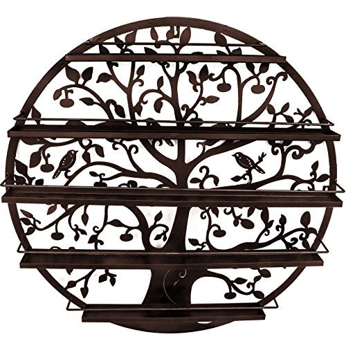 Nail Polish Wall Rack, 5-Tier Metal Display, Wall Mounted (Bronze)