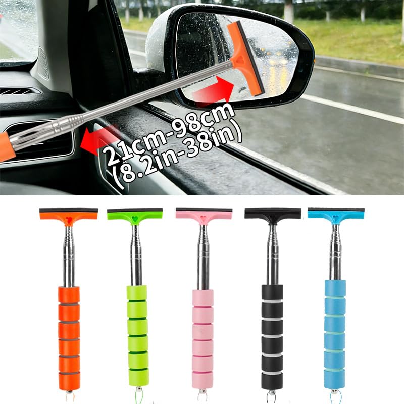 5 PCS Side Mirror Squeegee, Retractable Car Rearview Mirror Wiper - view 7