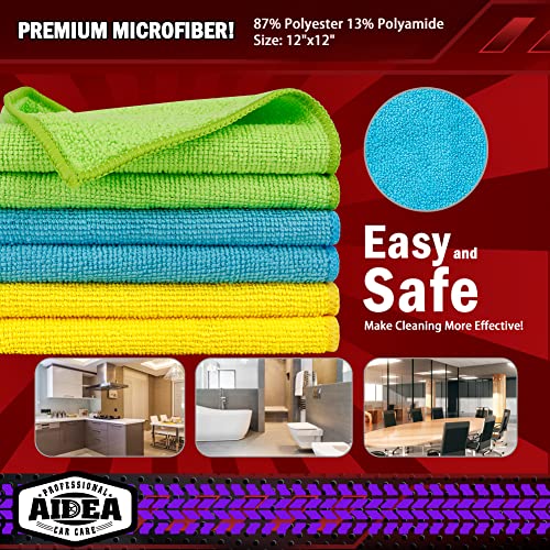 Microfiber Cleaning Cloth 20PK, Microfiber Towels for Cars 12"×12" - view 6