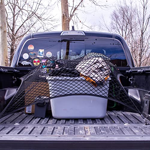 Highly Elastic Cargo Net, Simple Truck Bed Cargo Mesh Organizer, Suitable for 5ft - 6ft Standard Bed Trucks, 4'x4' Stretches to 7'x7' (Single Layer) - view 5