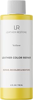 Leather Color Repair, Yellow 4 OZ - Repair, Recolor and Restore Couch, Furniture, Auto Interior, Car Seats, Vinyl and Shoes