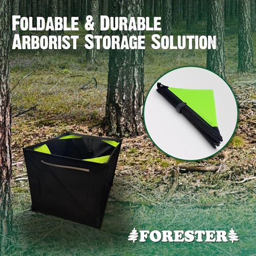 Throw Bag - Easy Folding Arborist Throw Line Cube Storage Organizer Tree Cutting Equipment Throwline Box Arborist Throw Line Storage Thrower Supply Big Storage Bags Cubes Black - view 2