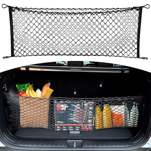 Envelope Style Automotive Trunk Mesh Cargo Net for Hyundai Tucson Se Sel 2022-2026 - Premium Trunk Organizer and Storage - Luggage Net for Crossover - Best Car Organizer for Hyundai Tucson