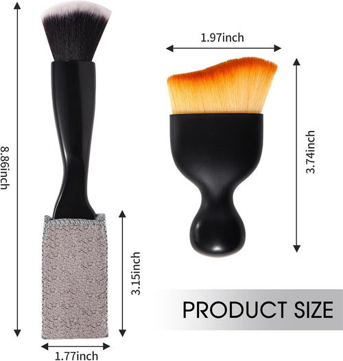 3 PCS car interior detail dust brush, soft car interior detailing kit tools, dash duster brush for auto, truck, SUV, RV interior cleaning - view 2