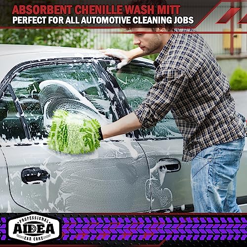 Car Wash Mitt Microfiber-2PK, Car Wash Brush, Green, 7.12''X10.14'' - view 6