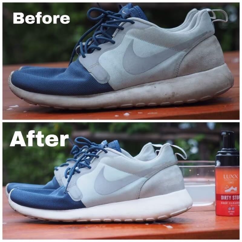 LUXX deep Cleaner kit shoes care with Brush and Cleaning Towel - Powerful Stain Remover + Deodorizer for Sneakers, Luxury Handbags, Furniture, Shoes, Gentle on Leather, PU, Canvas, Fabric, White Foam - view 6