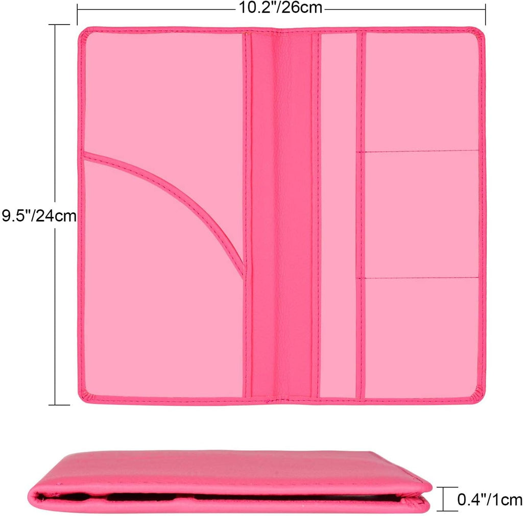 Car Registration and Insurance Holder, Car Accessories Vehicle Glove Box Car Organizer Women Car Accessories with Magnetic Shut for Cards, Essential Document, Driver License, Hot Pink | Car Accessories Organizer Women Car Accessories with Magnetic Shut fo - view 6