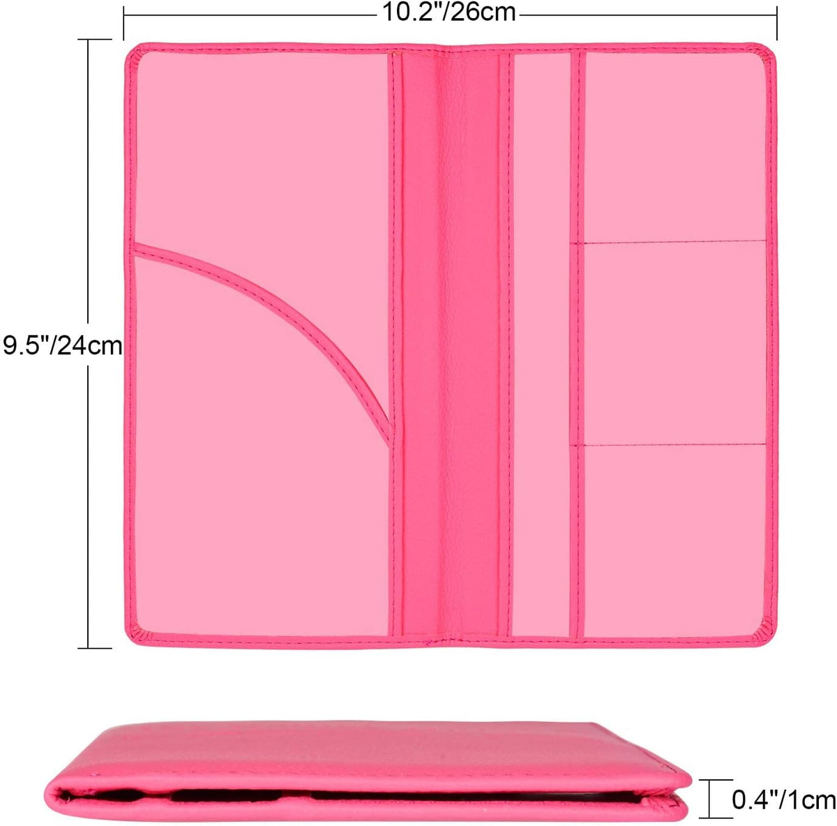 Car Registration and Insurance Holder, Car Accessories Vehicle Glove Box Car Organizer Women Car Accessories with Magnetic Shut for Cards, Essential Document, Driver License, Hot Pink | Car Accessories Organizer Women Car Accessories with Magnetic Shut fo - view 6