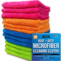 12 Pack Microfiber Cloth Kit, Lint-Free Cleaning Towels for Cars, Boats