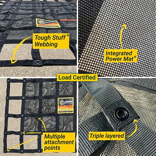 Heavy Duty Cargo Net - Truck Organizer-Interior-Roof Rack-Jeep-SUV- Baja-Camping -(GBN-100) 4' x 4' - view 3