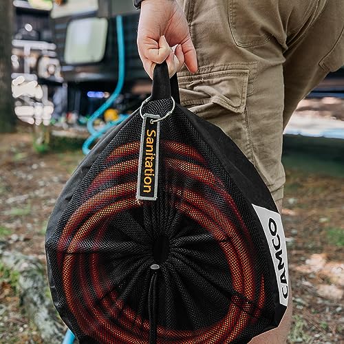 Camper & RV Equipment Storage Bag - Features Lined Interior w/Breathable Mesh Top & Barrel Lock Clasp - Includes 3 ID Tags for RV Storage and Organization - 16” in Diameter x 10” Deep (53097) - view 3