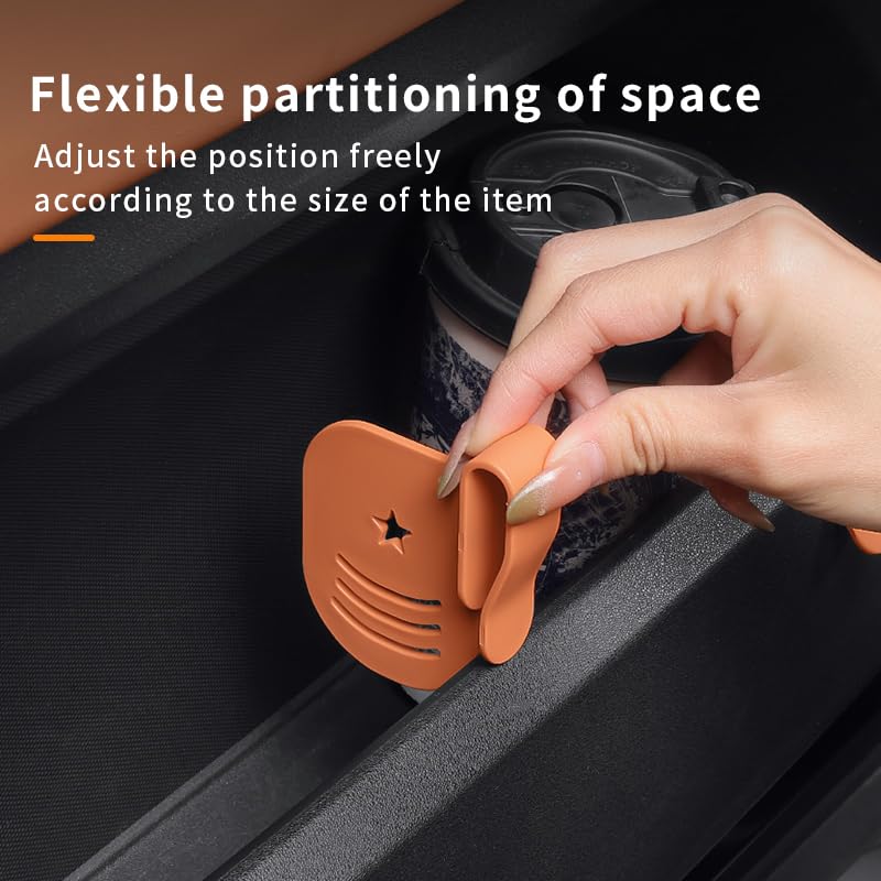 Car Door Side Storage Partition, Universal Divider Baffle Car Side Organizer Car Door Compartment Storage Partition, Universal for Car SUV (Black-2Pcs) - view 3