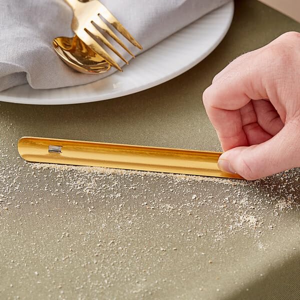 NEW, Restaurant Table Crumbers w/Pocket Clip, Gold-Finish Aluminum, Waiter Waitress Table Crumber - Set of 6 - view 2