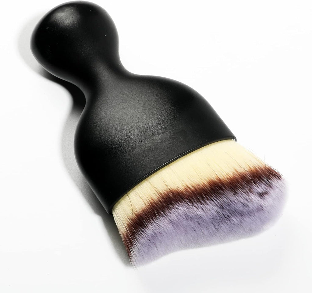 Car Interior Detailing Brush,Soft Bristle Cleaning Brush Car Detailing Brush Dusting Brush,Car Interior Cleaning Tool,Auto Detail Brush Car Dash Duster Brush (Black with Cap) - view 3