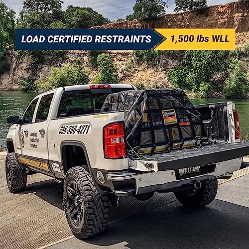 Heavy Duty Cargo Net-(WLL): 1,500 lbs - TruckAccessory - Cargo Carrier - Truck Organizer -Truck Bed Cover-Trailer-Pickup-Boat-Jeep-SUV-5ft Bed (SGN-100) 4.75' x 6' ft. - view 5