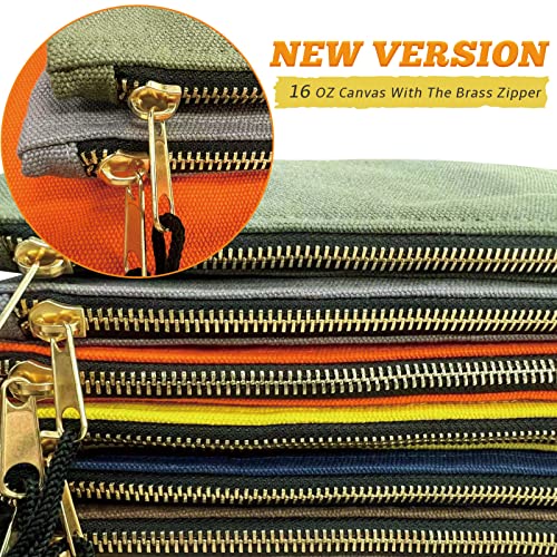 Heavy Duty Canvas Tool Bag Organizer, 7 Pack Assorted Colors 12.5″ x 7″ - view 2