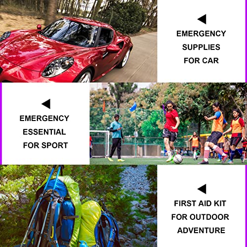 First Aid Kit 300PCS Car Home Camping Essentials Purple - view 6
