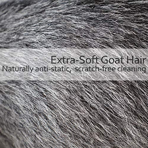 Dust Brush with Goat Hair Bristles and Oiled Pearwood Handle, 13-3/8-Inches, Black with White Dot Goat Hair Dusters - Goat Hair Dusting Brush - Wood Duster Brush - view 2