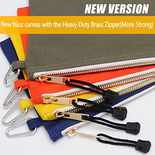 Utility Canvas Zipper Tool Bag, 4 Pack - view 2