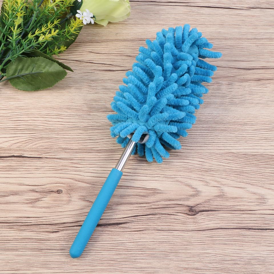 Chenille Microfiber Duster with Easy Grip Telescopic Handle 29 Inch Extendable Wand for Dusting Ceiling Fans Furniture Blinds and Shutters - view 7