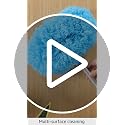 Ceiling Fan Cleaner Duster Reusable Microfiber Ceiling Fan Blade Cleaner Removable Duster with Extension Pole Adjusts 13 to 49.7 Inch for Cleaning Walls Bookshelves Furniture Door Window Top (Blue) - view 7