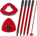 DLAIMI Mop Handle Replacement for Ocedar, 4 Section 30" to 58" Extendable Length Mop Stick for Ocedar Spin Mops Refills and Brooms Floor Cleaning, Include Base and Scrub Brush