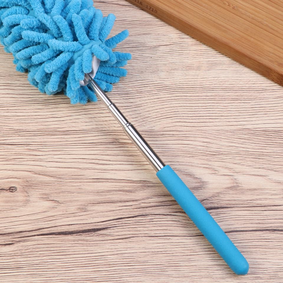 Chenille Microfiber Duster with Easy Grip Telescopic Handle 29 Inch Extendable Wand for Dusting Ceiling Fans Furniture Blinds and Shutters - view 5