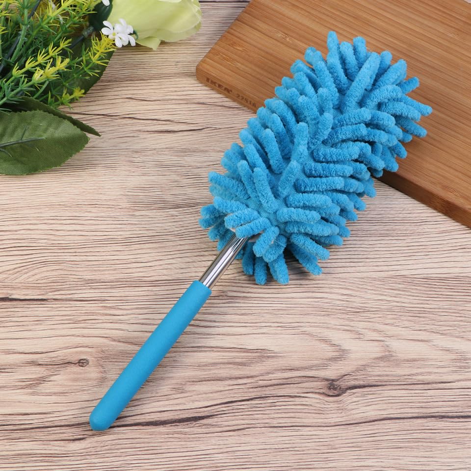 Chenille Microfiber Duster with Easy Grip Telescopic Handle 29 Inch Extendable Wand for Dusting Ceiling Fans Furniture Blinds and Shutters - view 4
