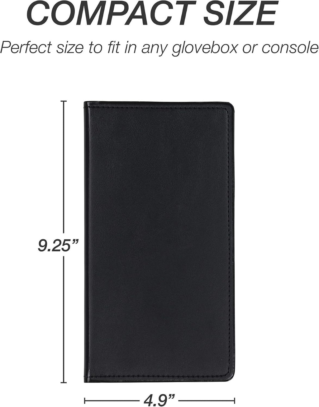 2 Pack Car Registration and Insurance Holder, Essential Vehicle Glove Box Organizer, Vehicle Document Holder, Faux Leather, Sleek Black Design, Lottery Ticket Holders - view 3