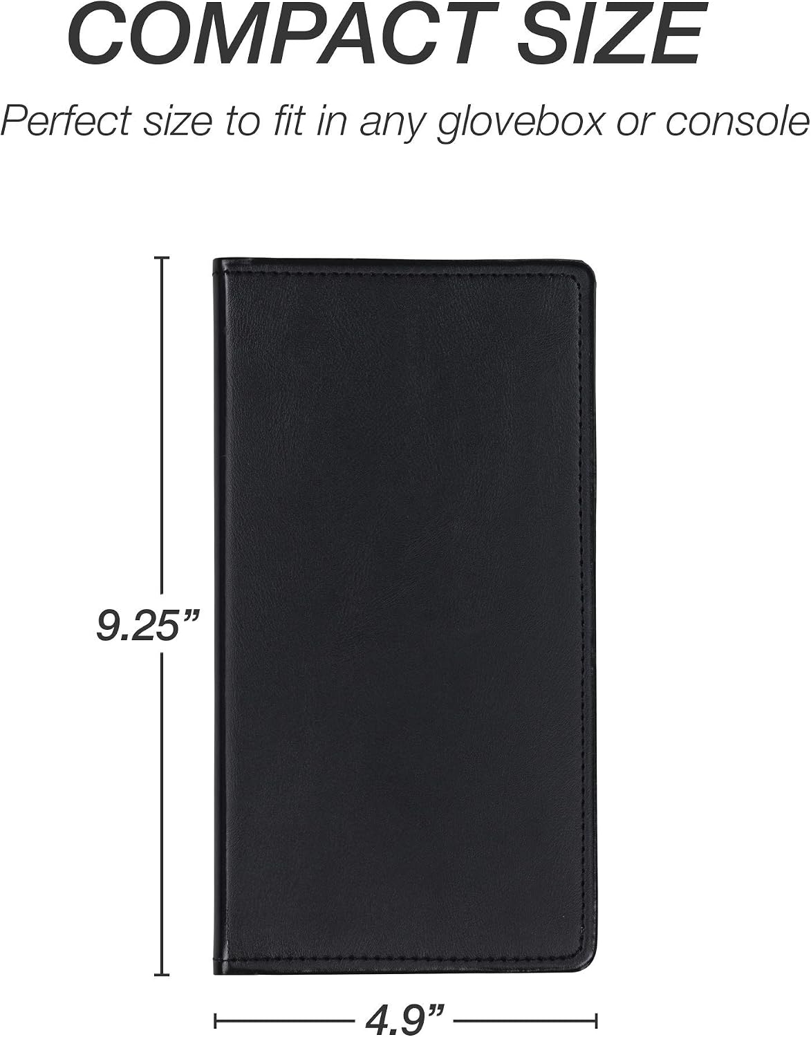 2 Pack Car Registration and Insurance Holder, Essential Vehicle Glove Box Organizer, Vehicle Document Holder, Faux Leather, Sleek Black Design, Lottery Ticket Holders - view 3