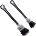 Car Detail Brush Set, Interior Use, 2 Pack | Super-Soft Bristle Cleaning Brush for Interior Detail, Medium 1 Inch Diameter, Large 1.5 Inch Diameter Brush Heads