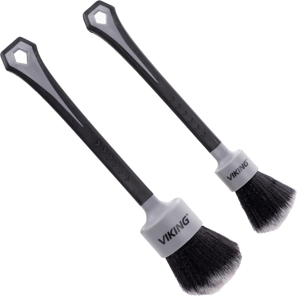 Car Detail Brush Set, Interior Use, 2 Pack | Super-Soft Bristle Cleaning Brush for Interior Detail, Medium 1 Inch Diameter, Large 1.5 Inch Diameter Brush Heads