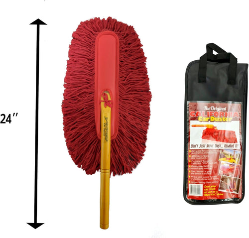 62442 Standard Car Duster with Wooden Handle,Red - view 2