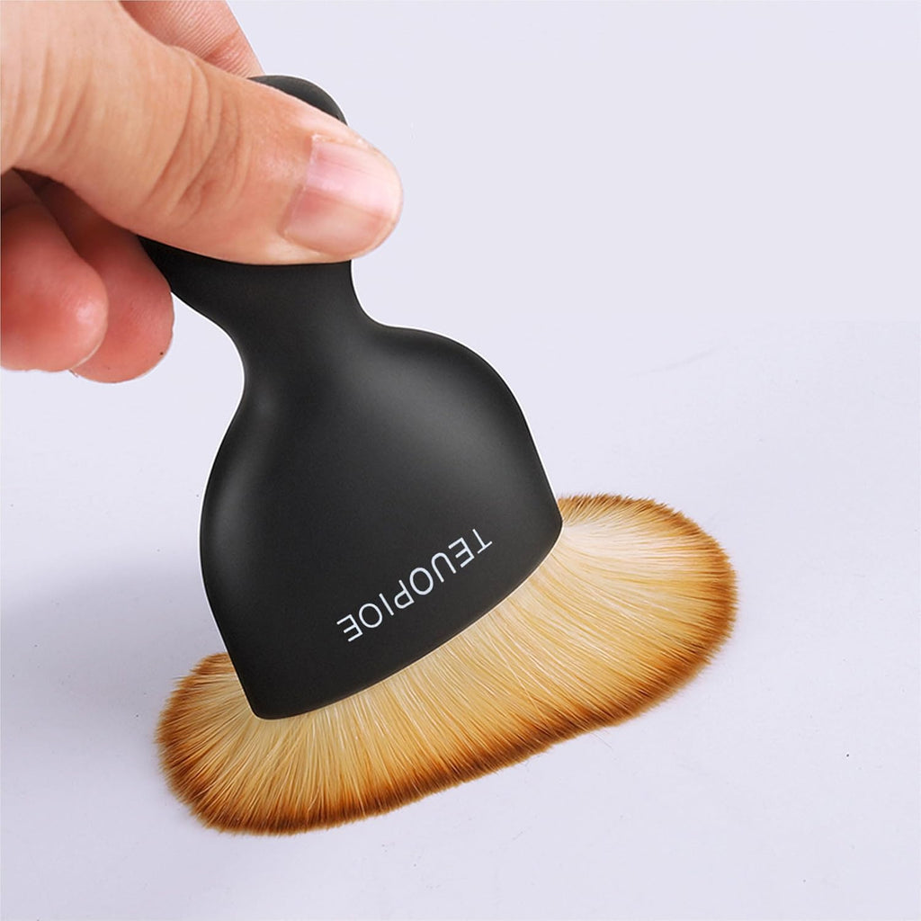 Car detailing brush for interior dusting and air vents, brown | soft synthetic bristles clean dashboards, vents, and consoles. Lightweight PP handle is suitable for dry or wet use. - view 3