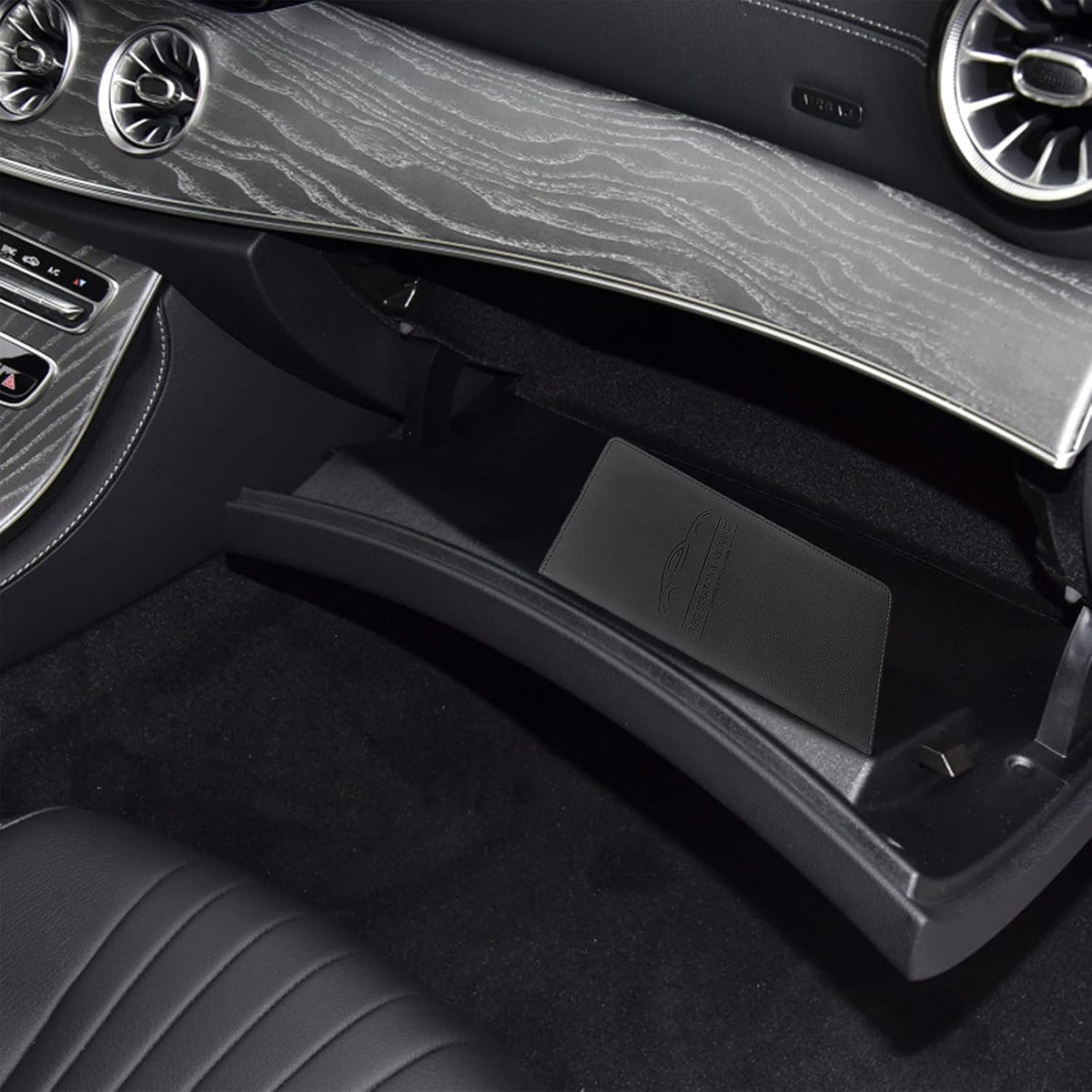 Premium Car Registration & Insurance Card Holder, Black | Vehicle Glove Box Organizer, Magnetic Closure Car Document Holder, For Insurance, Cards, License, Women & Men - view 6