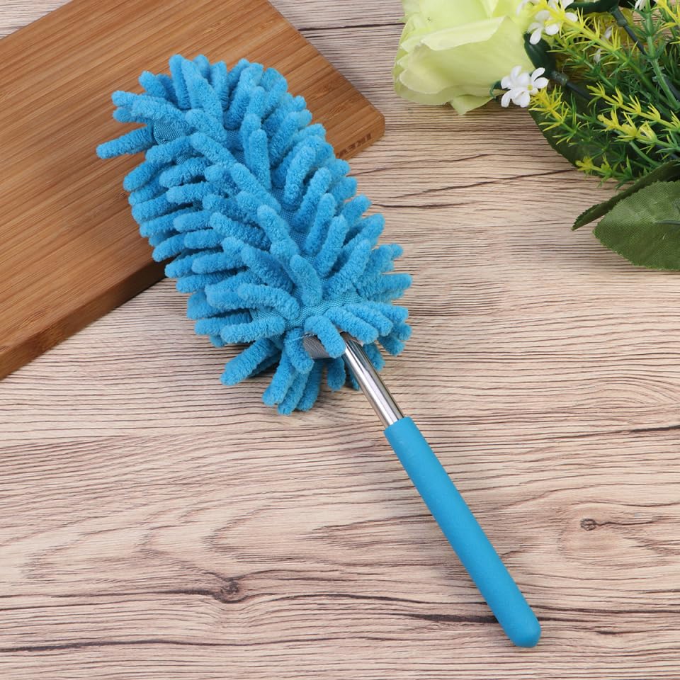 Chenille Microfiber Duster with Easy Grip Telescopic Handle 29 Inch Extendable Wand for Dusting Ceiling Fans Furniture Blinds and Shutters - view 6