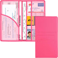 Car Registration and Insurance Holder, Car Accessories Vehicle Glove Box Car Organizer Women Car Accessories with Magnetic Shut for Cards, Essential Document, Driver License, Hot Pink | Car Accessories Organizer Women Car Accessories with Magnetic Shut fo