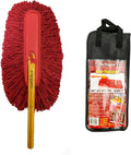 62442 Standard Car Duster with Wooden Handle,Red