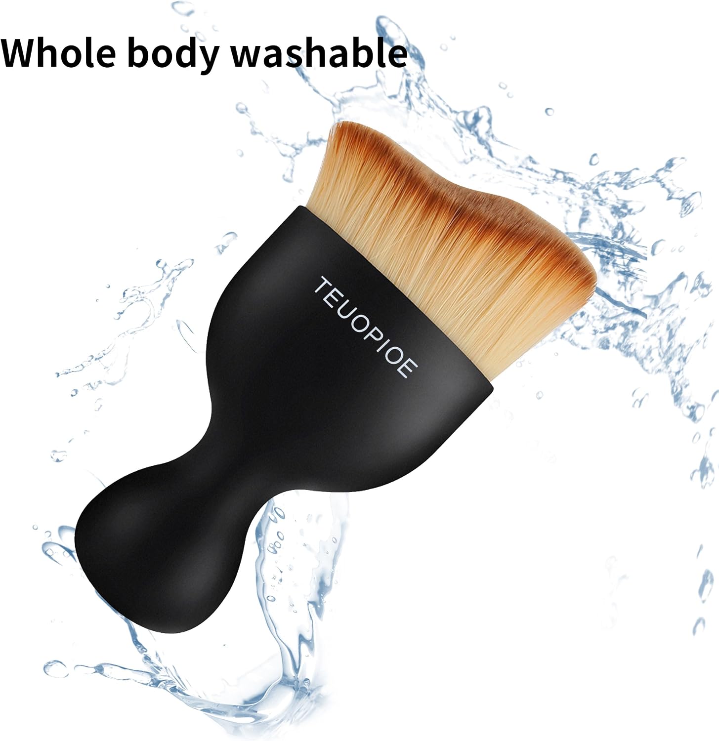 Car detailing brush for interior dusting and air vents, brown | soft synthetic bristles clean dashboards, vents, and consoles. Lightweight PP handle is suitable for dry or wet use. - view 4