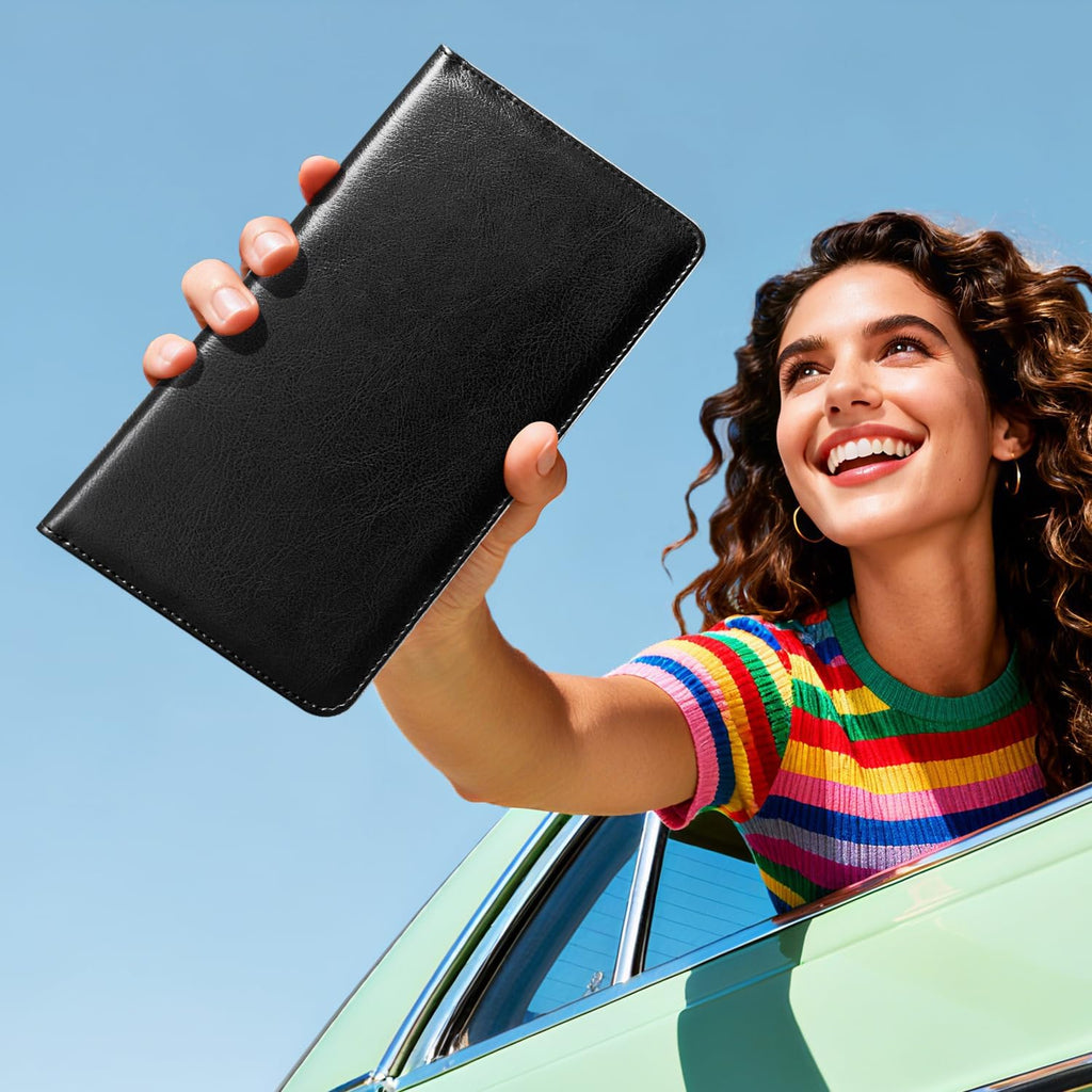 Car Registration and Insurance Holder | Vehicle Glove Box Organizer, Auto Truck Compartment Document Case with Magnetic Closure for Insurance & Driver License - view 7
