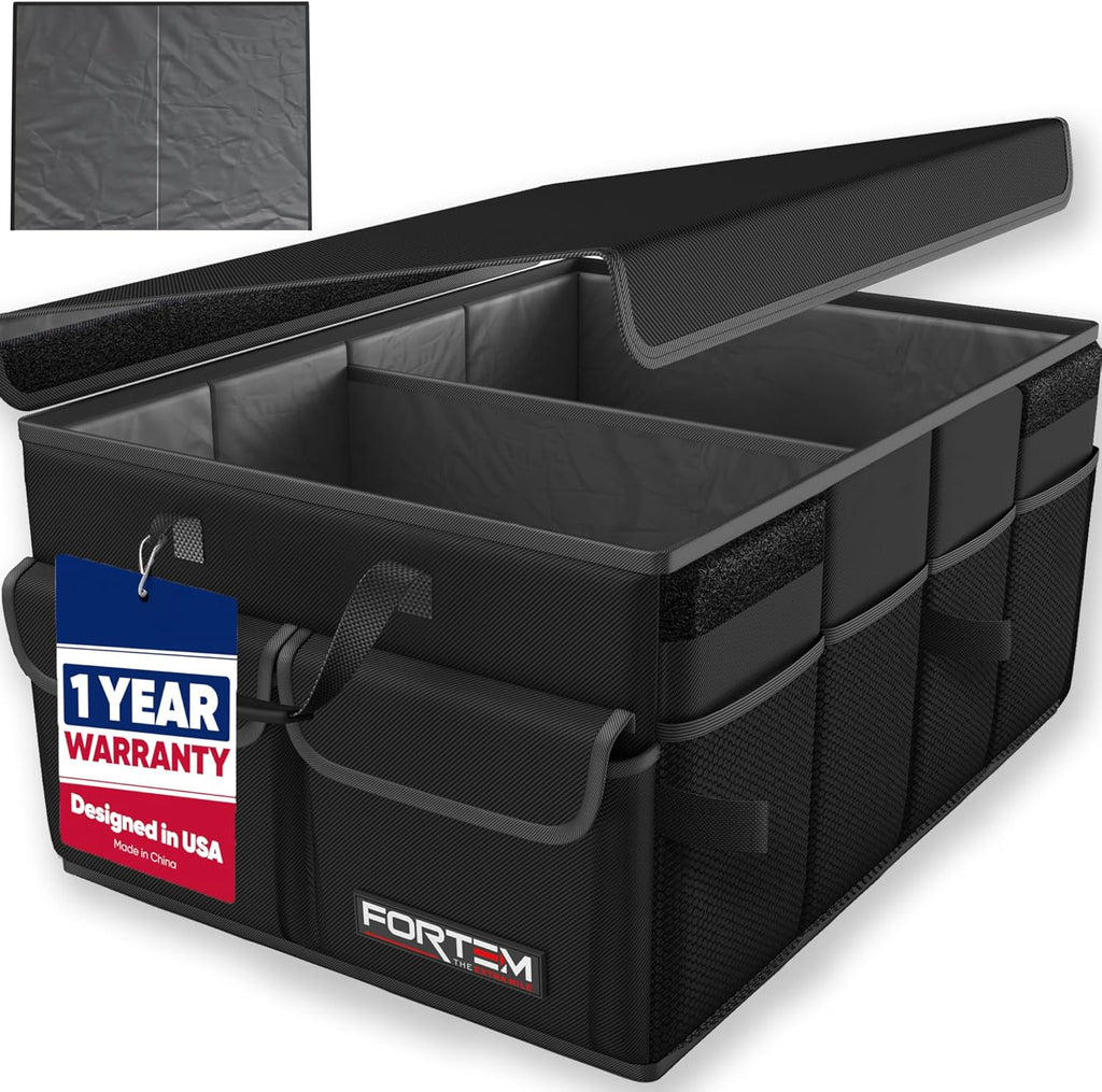 Trunk Organizer For SUV Car Trunk Organizer, Foldable Storage, Car Accessories for Women Men, Collapsible Bag, 600D Oxford, Non Slip Bottom, Straps, Soft Cover (45L)