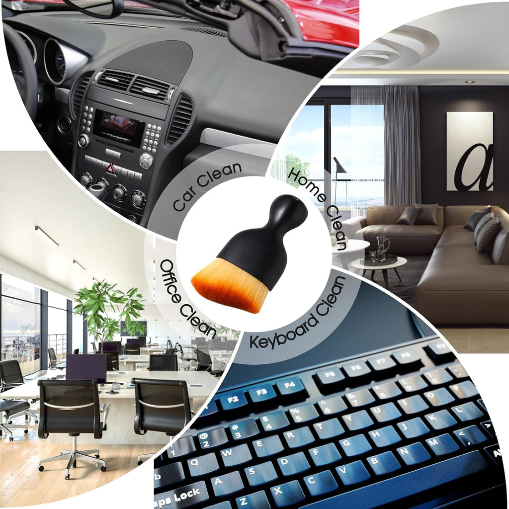 3 PCS car interior detail dust brush, soft car interior detailing kit tools, dash duster brush for auto, truck, SUV, RV interior cleaning - view 7